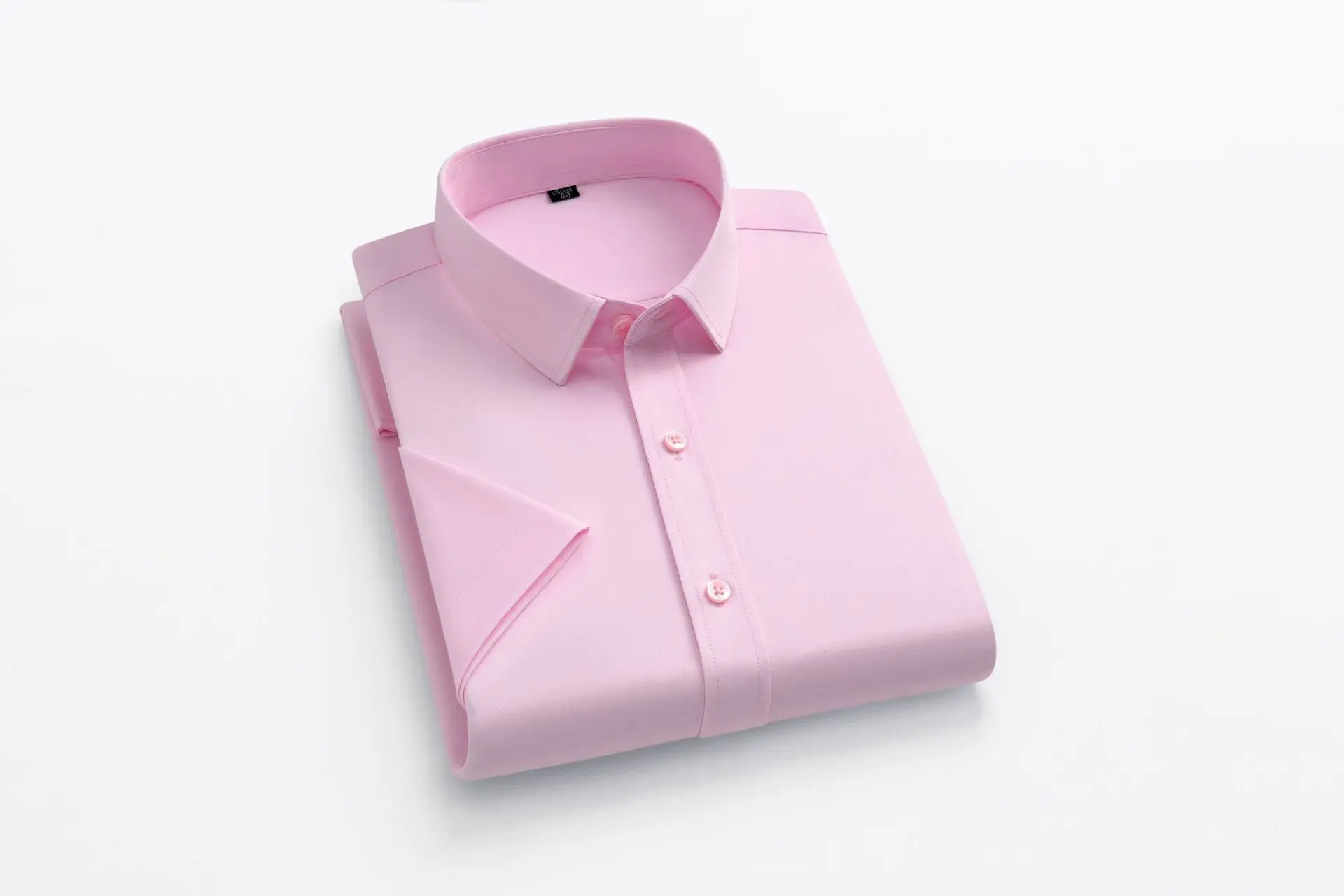 Men's Black Button Collar Shirt with Elastic Wrap