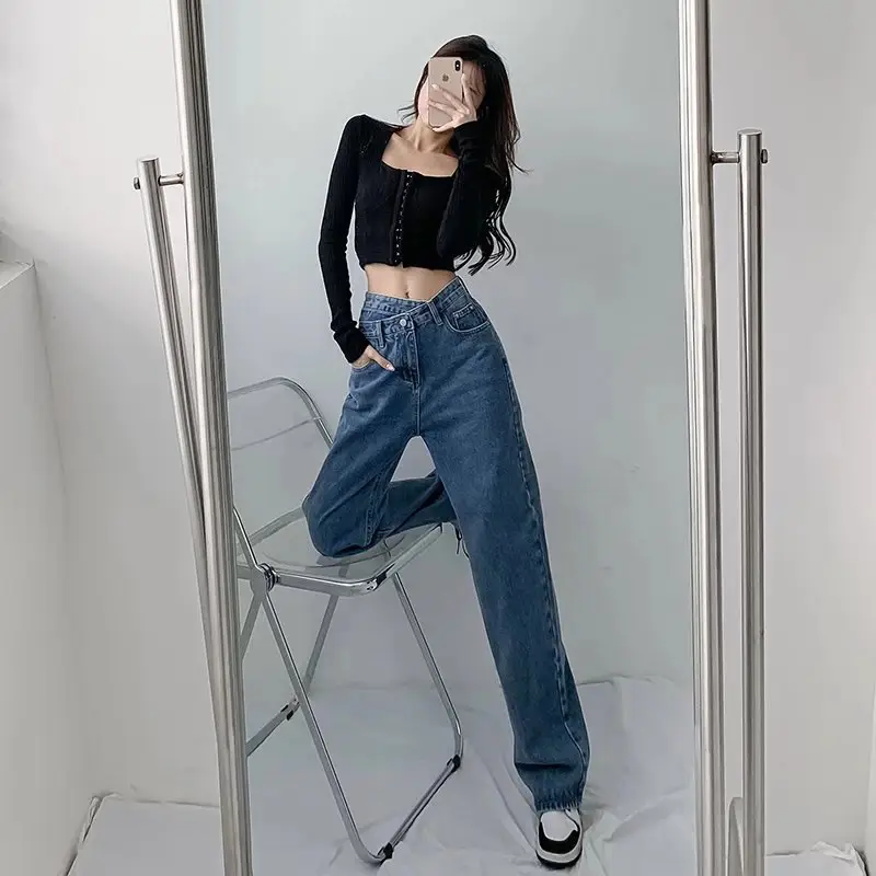 Women's Vintage Blue Jeans High Waist Slimming 2025 - Image 7