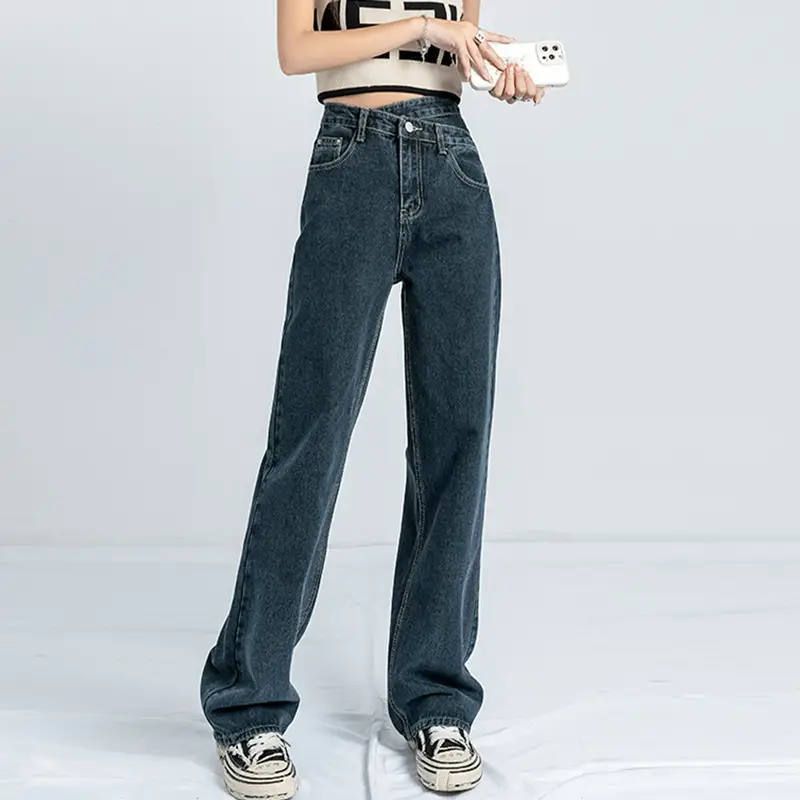 Women's Vintage Blue Jeans High Waist Slimming 2025 - Image 4
