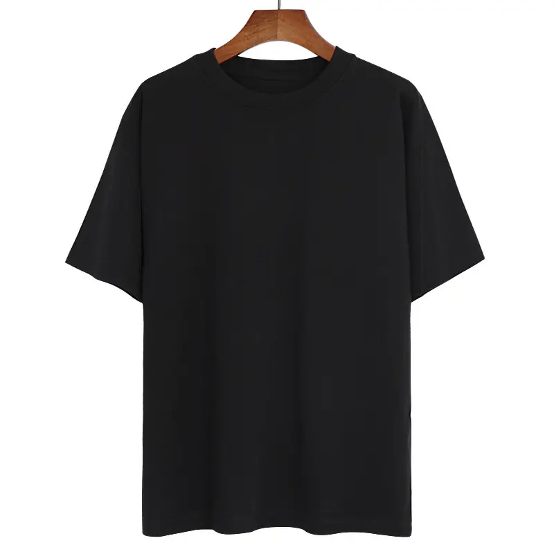 2025 Men Black Cotton T-Shirt Loose Oversize Unisex - Image 2