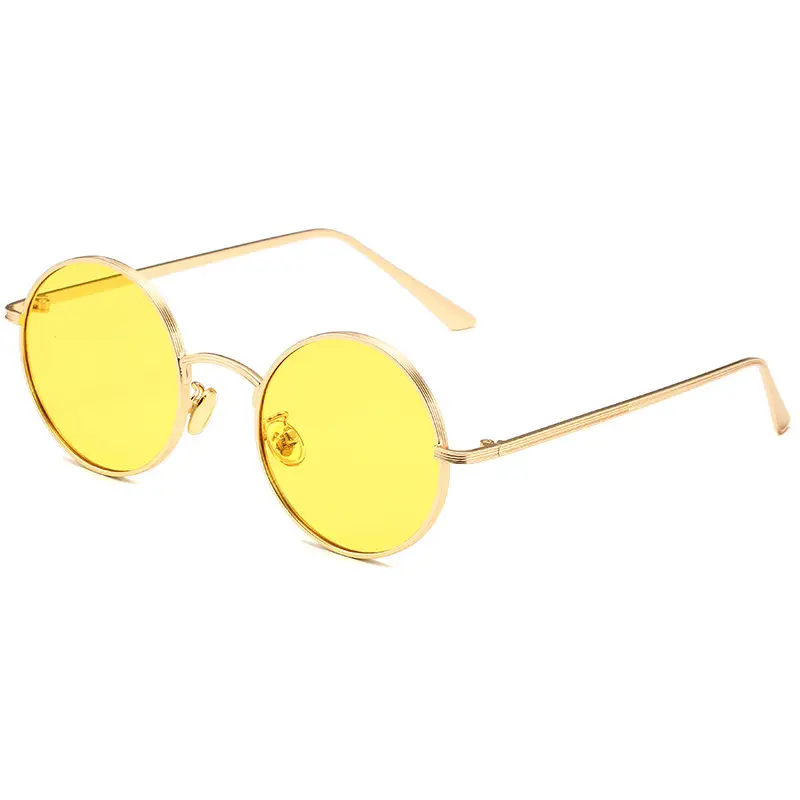 Men's Round Gold Frame Sunglasses 2023 - Image 8