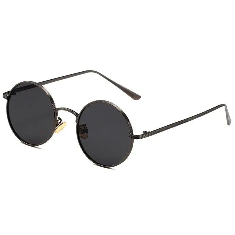 Men's Round Gold Frame Sunglasses 2023 - Image 4