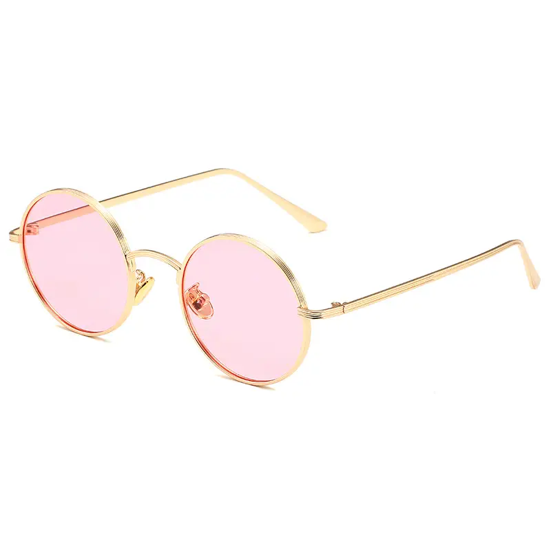 Men's Round Gold Frame Sunglasses 2023 - Image 6