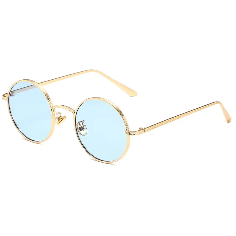 Men's Round Gold Frame Sunglasses 2023 - Image 7