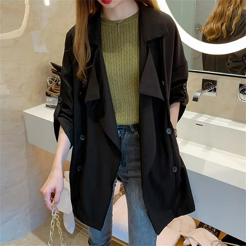 2023 Korean Style Loose Black Coat for Women — feature 2
