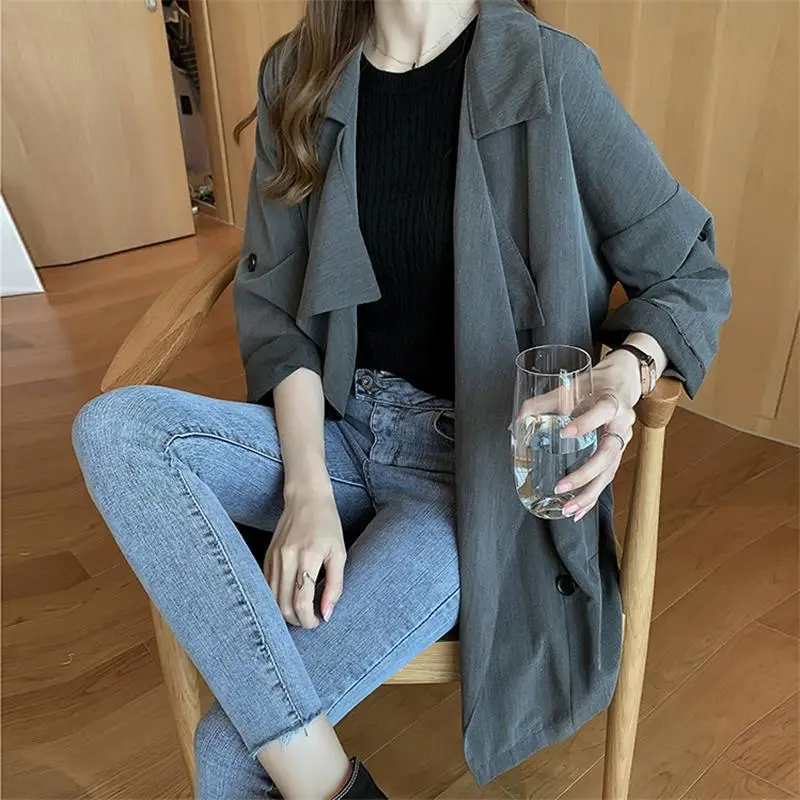2023 Korean Style Loose Black Coat for Women — feature 4