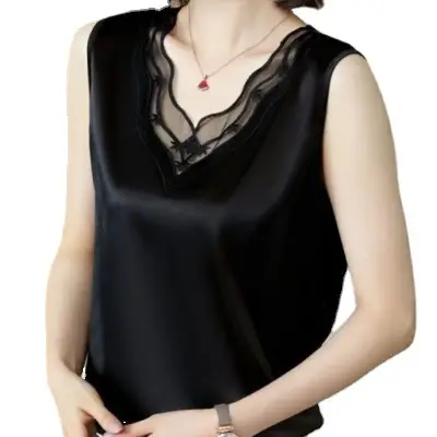 2022 Camisole Plus Size White Sleeveless V-Neck - Image 9