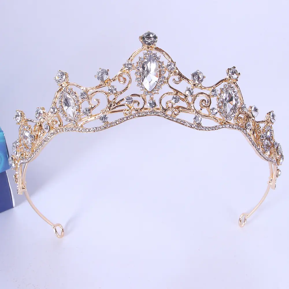 Silver Bridal Crown Headband 5cm High 15cm Wide - Image 7