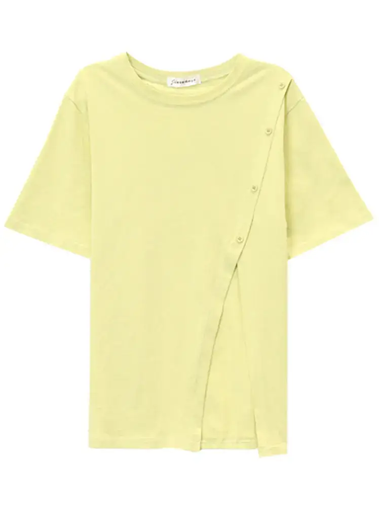 Women Slit T-Shirt Summer Loose Fit 2025 - Image 8