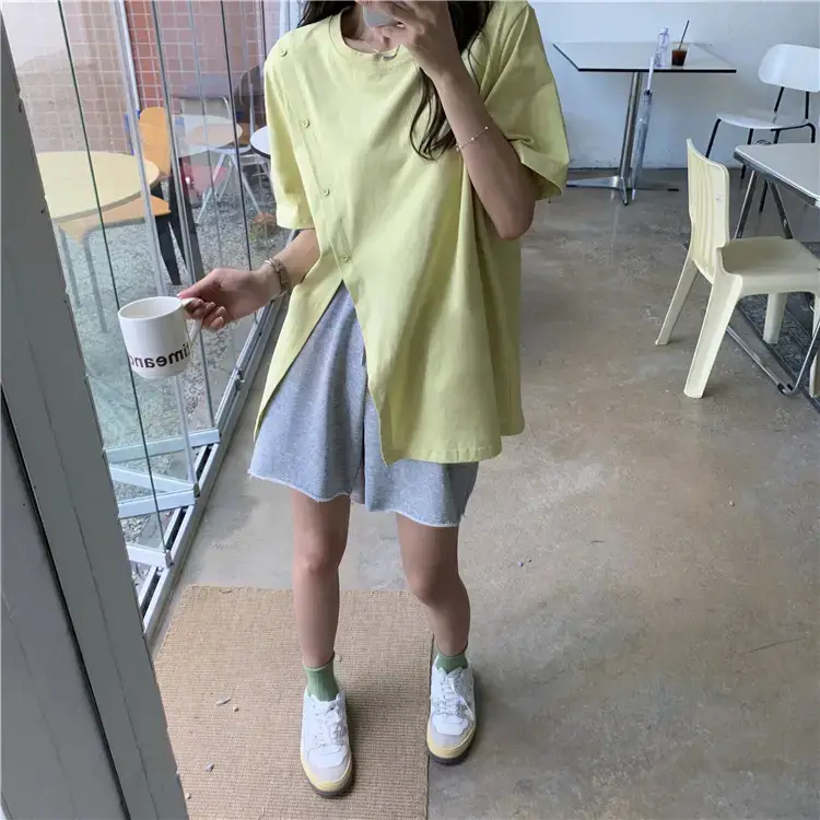 Women Slit T-Shirt Summer Loose Fit 2025 — feature 20
