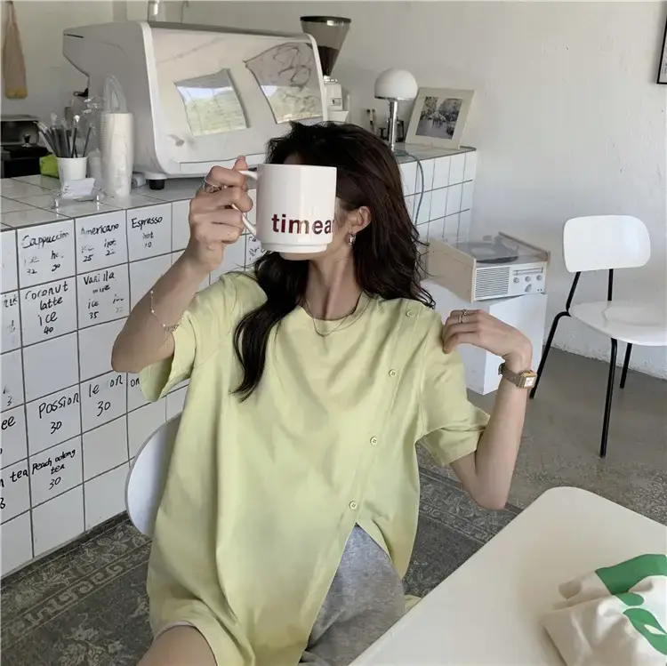 Women Slit T-Shirt Summer Loose Fit 2025 — feature 26