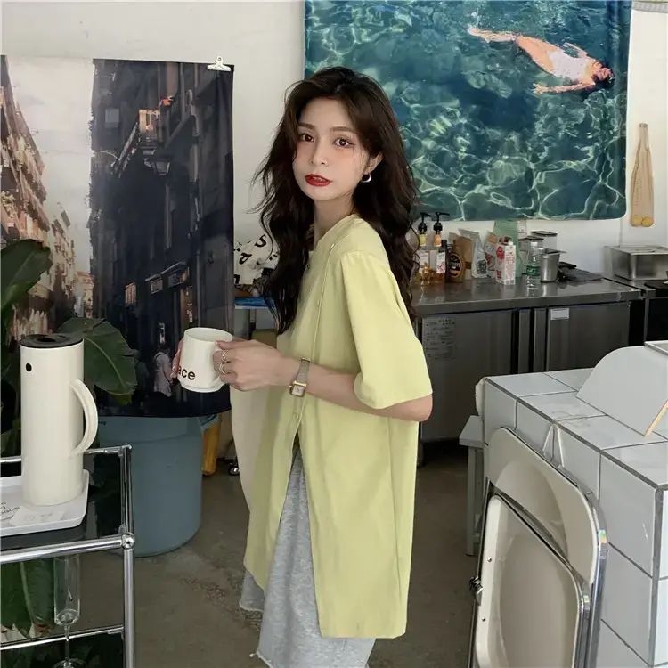 Women Slit T-Shirt Summer Loose Fit 2025 — feature 28