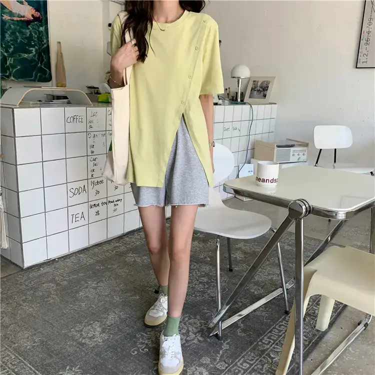 Women Slit T-Shirt Summer Loose Fit 2025 — feature 31