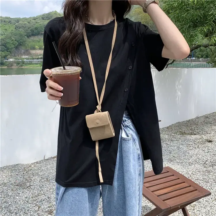 Women Slit T-Shirt Summer Loose Fit 2025 — feature 8