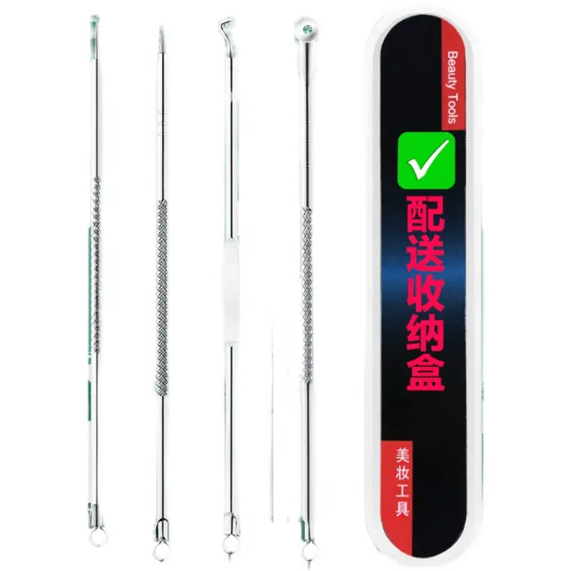 Acne Extraction Tool with Needle & Cleaning Brush - Image 5