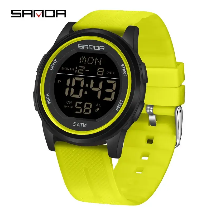 Sanda Digital Alarm Clock with Blue Silicone Band - Image 16