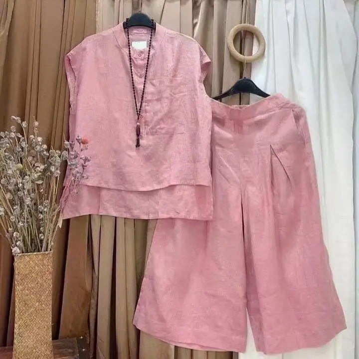 2022 Summer New Loose Pants Set Solid Color Slim Fit - Image 6