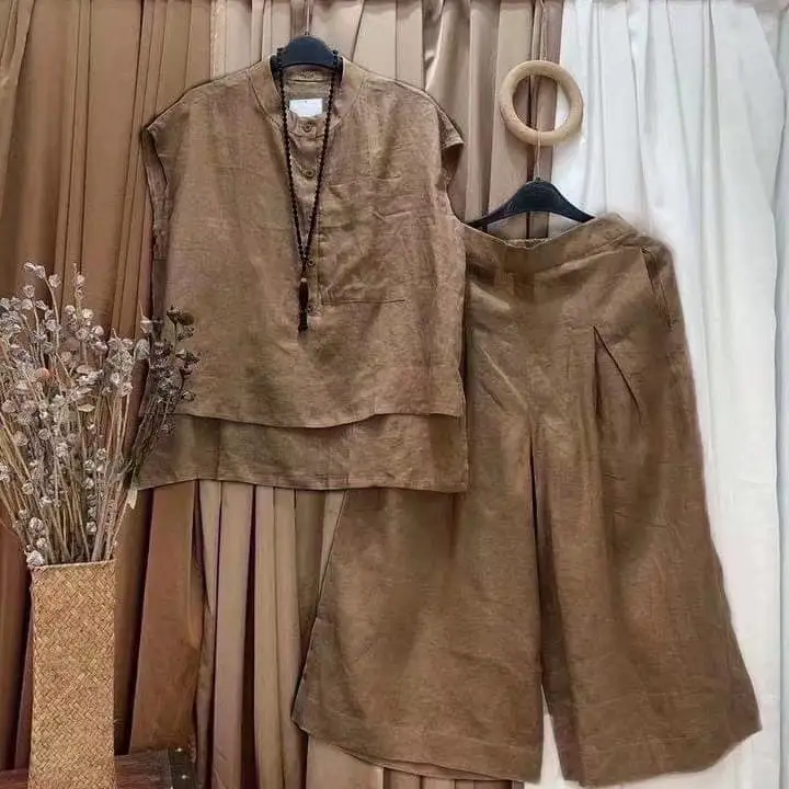 2022 Summer New Loose Pants Set Solid Color Slim Fit - Image 8