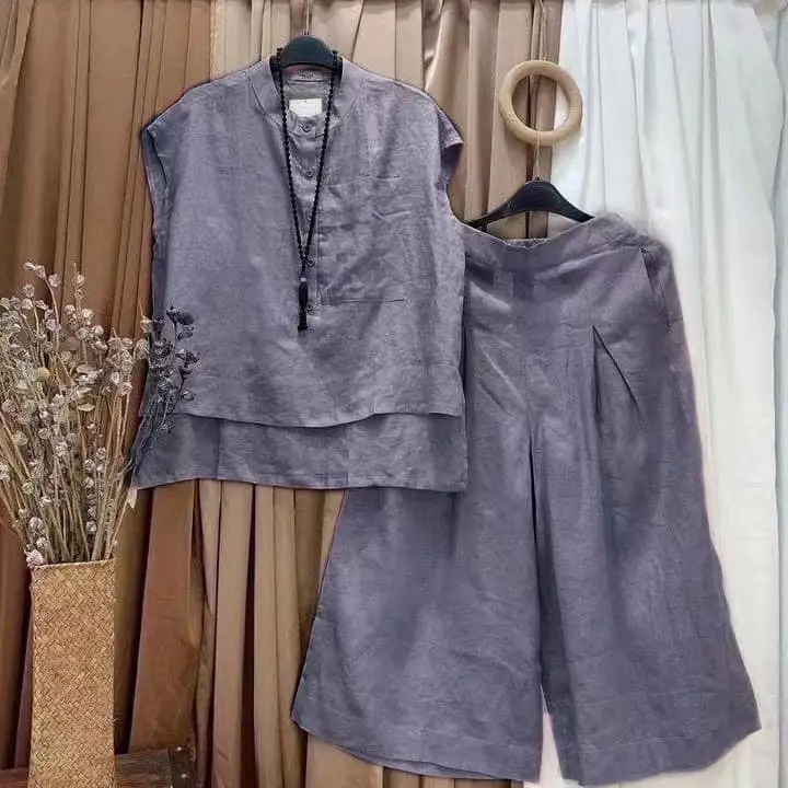 2022 Summer New Loose Pants Set Solid Color Slim Fit - Image 9