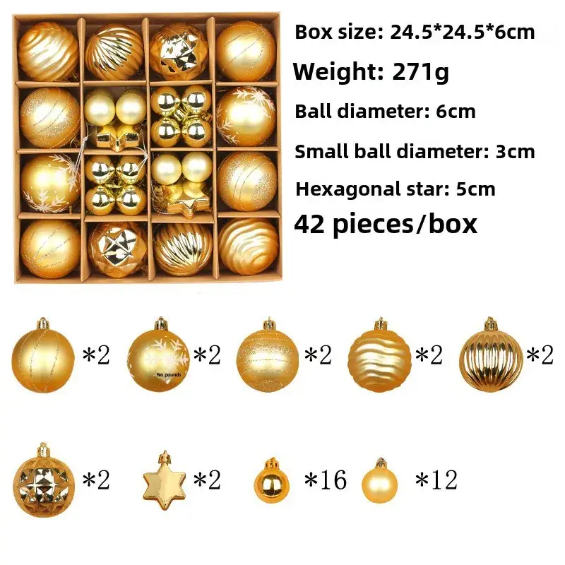 Hong Kong Love Christmas Decoration Balls 24g Painted Gift Box - Image 10
