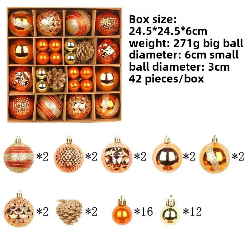 Hong Kong Love Christmas Decoration Balls 24g Painted Gift Box - Image 11