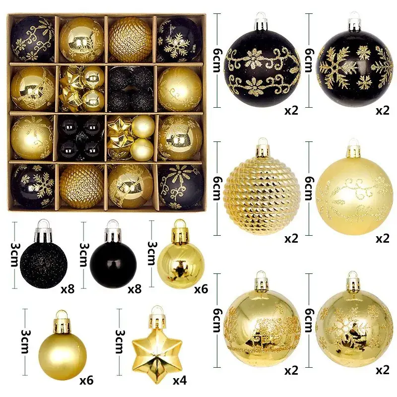 Hong Kong Love Christmas Decoration Balls 24g Painted Gift Box - Image 15