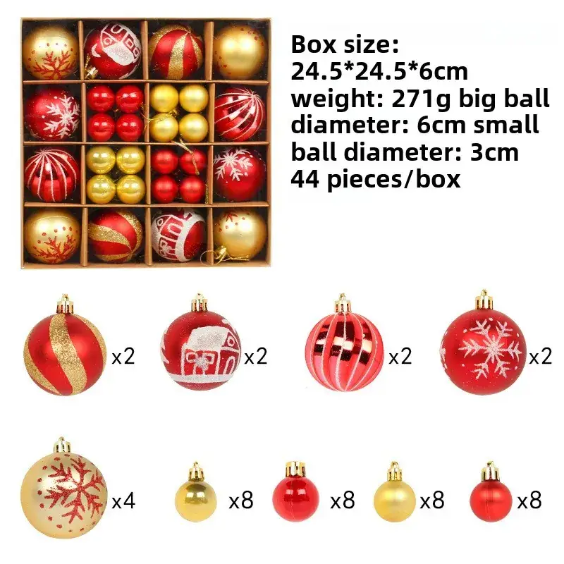 Hong Kong Love Christmas Decoration Balls 24g Painted Gift Box - Image 2