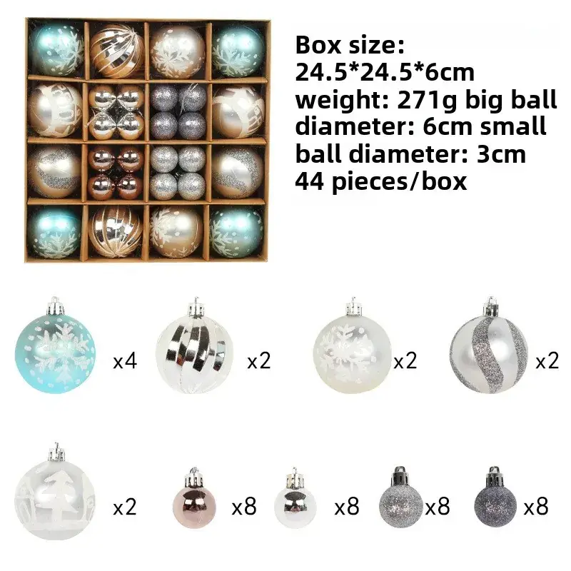 Hong Kong Love Christmas Decoration Balls 24g Painted Gift Box - Image 4