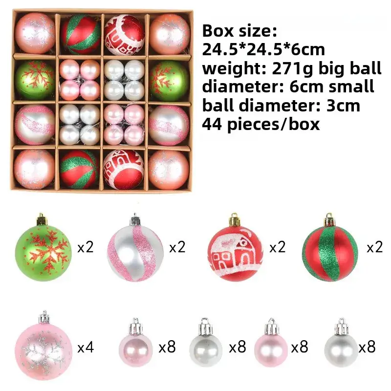Hong Kong Love Christmas Decoration Balls 24g Painted Gift Box - Image 5