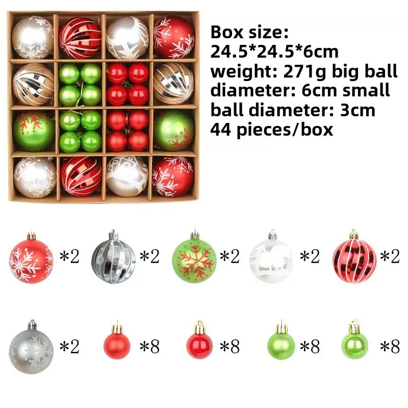 Hong Kong Love Christmas Decoration Balls 24g Painted Gift Box - Image 6