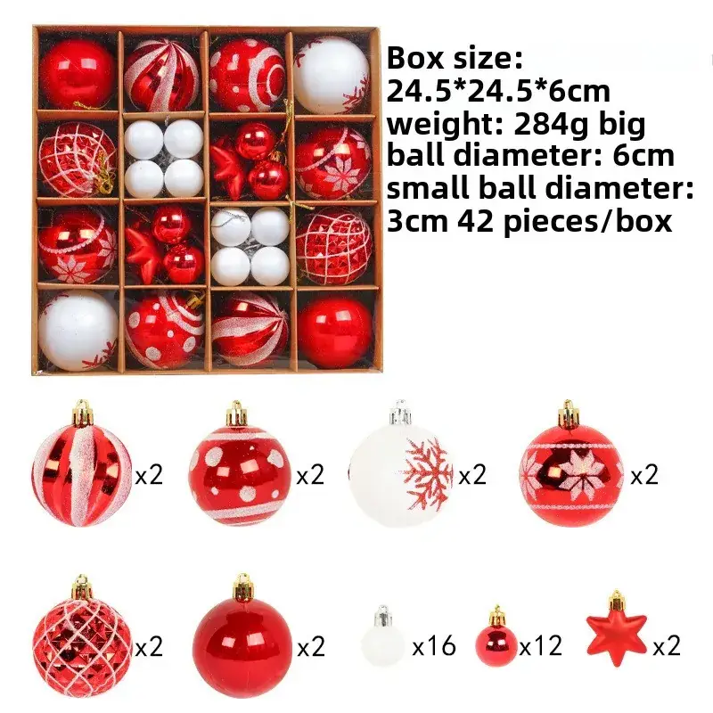 Hong Kong Love Christmas Decoration Balls 24g Painted Gift Box - Image 7