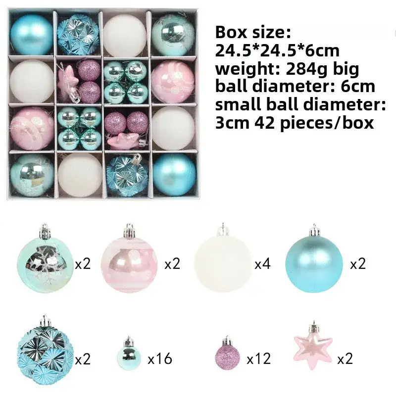 Hong Kong Love Christmas Decoration Balls 24g Painted Gift Box - Image 8