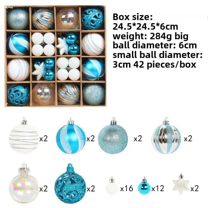 Hong Kong Love Christmas Decoration Balls 24g Painted Gift Box - Image 9