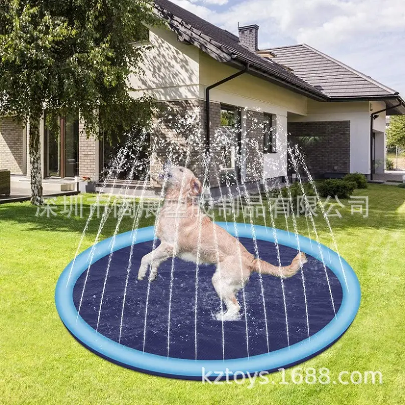 Foldable Pet Pool Water Spray Mat Water Spray Toy Dog Cat Swimming Pool Outdoor Water Spray Mat