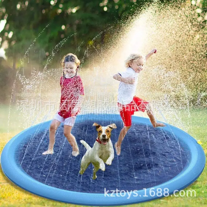 Foldable Pet Pool Water Spray Mat Water Spray Toy Dog Cat Swimming Pool Outdoor Water Spray Mat