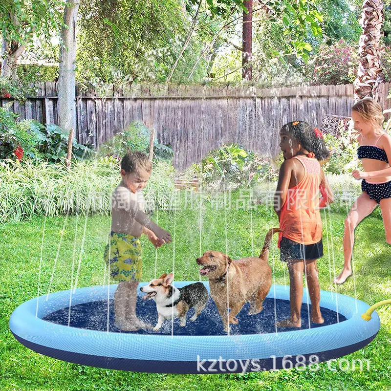 Foldable Pet Pool Water Spray Mat Water Spray Toy Dog Cat Swimming Pool Outdoor Water Spray Mat