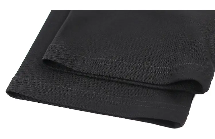 Kids Black Polo Shirt with White Trim — feature 27