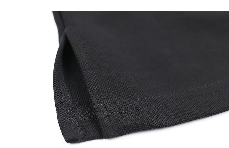 Kids Black Polo Shirt with White Trim — feature 28
