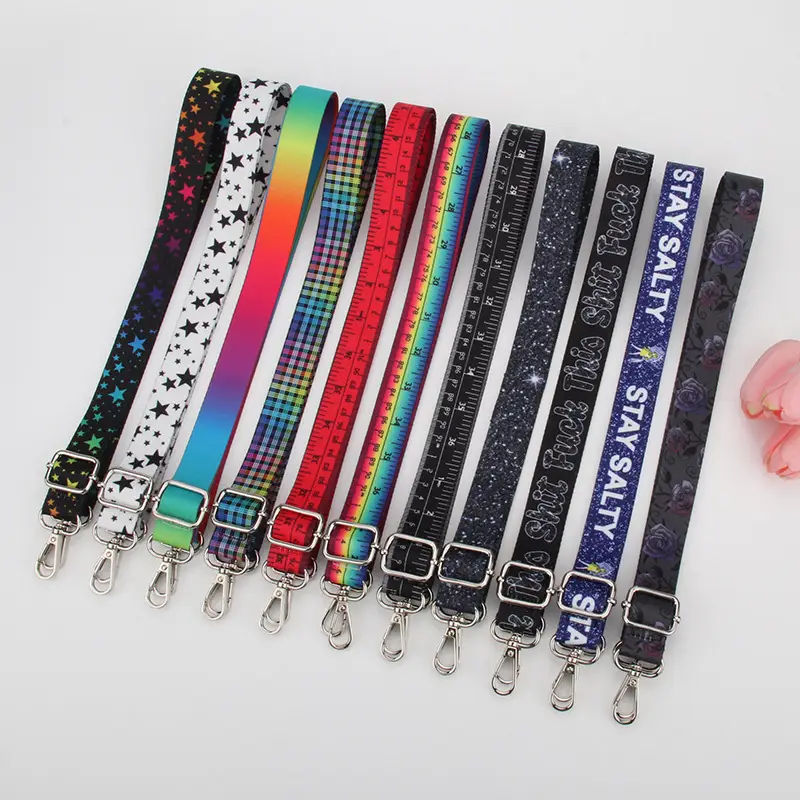 Rainbow Crossbody Bag Strap Adjustable Keychain - Image 15