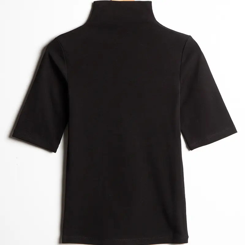 Women's Pure Cotton Turtleneck Mid Sleeve Top - Image 8