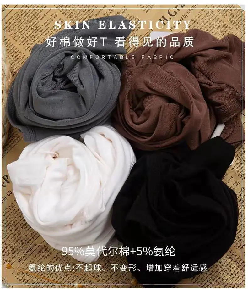 Women's Pure Cotton Turtleneck Mid Sleeve Top — feature 5