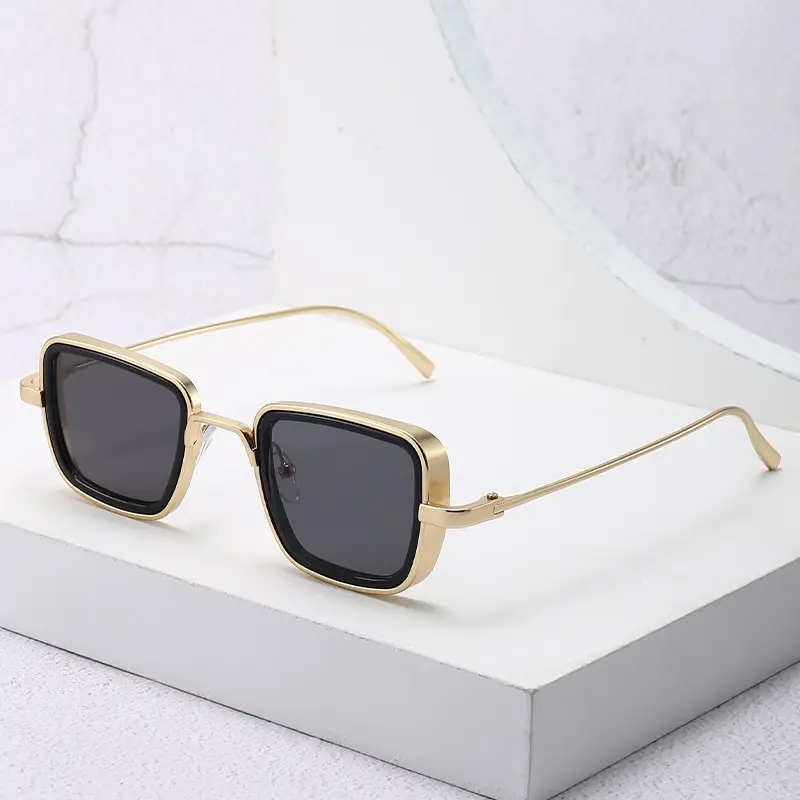 Men's Red Sunglasses Metal Steampunk Design - Image 13