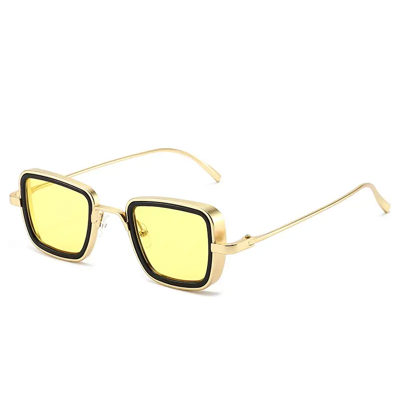 Men's Red Sunglasses Metal Steampunk Design - Image 14