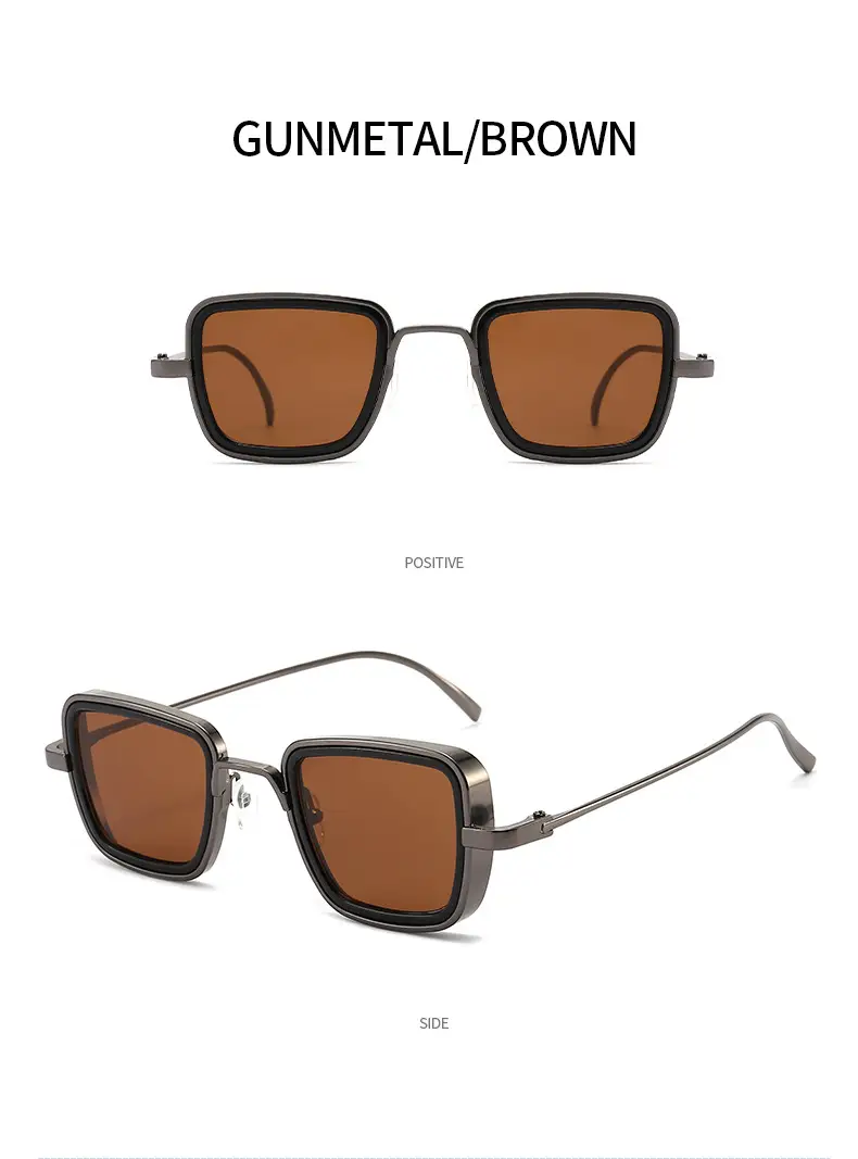 Men's Red Sunglasses Metal Steampunk Design β feature 14