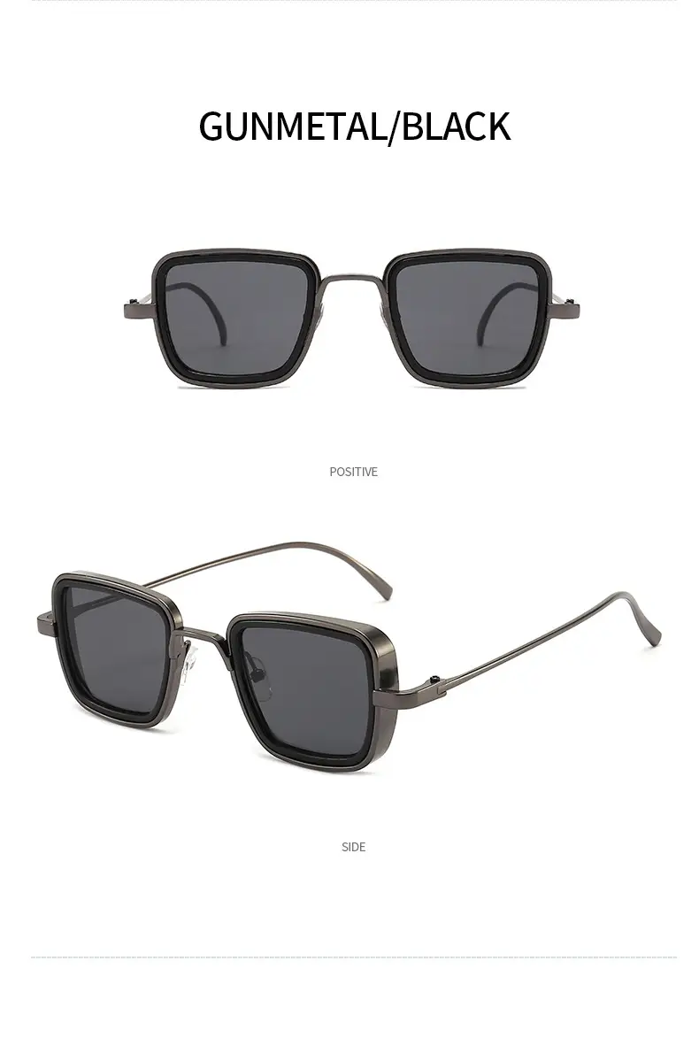 Men's Red Sunglasses Metal Steampunk Design β feature 15