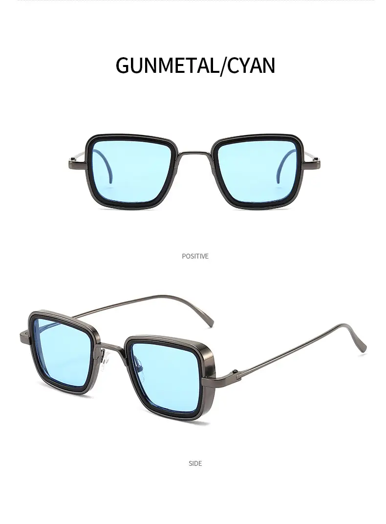 Men's Red Sunglasses Metal Steampunk Design β feature 17
