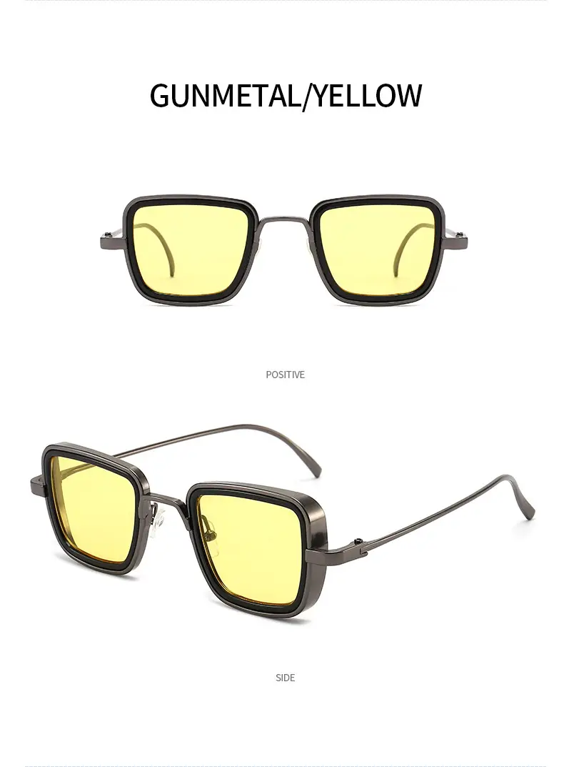 Men's Red Sunglasses Metal Steampunk Design β feature 19