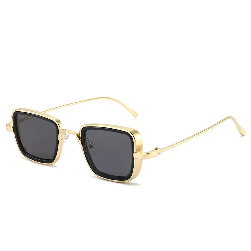 Men's Red Sunglasses Metal Steampunk Design