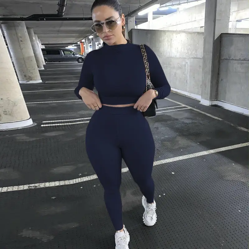 Women's Black Slim Fit Sports Suit 2024 - Image 13