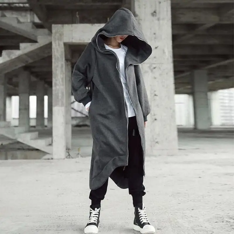 2023 Hooded Fleece Zipper Coat Black Longwear - Image 8